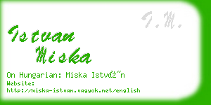 istvan miska business card
